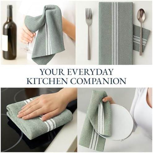 LANE LINEN 100% Cotton Dish Towels Absorbent Lint-Free 12 Pack - Image 7