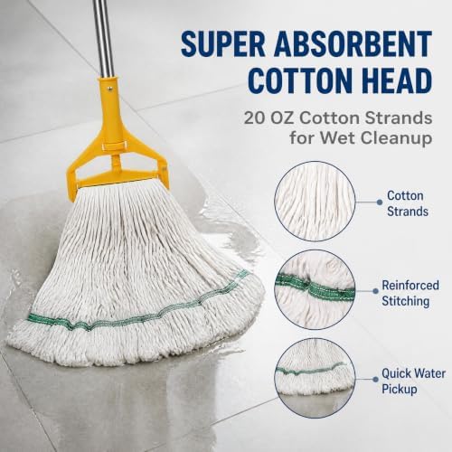 2 Pack 20 Oz Commercial Cotton Mop - Image 4