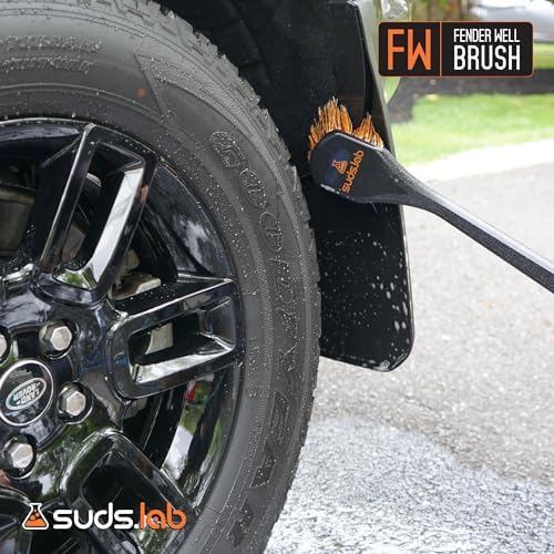 Suds Lab FW Fender Well Brush, Long Handle Tire Cleaner - Image 3