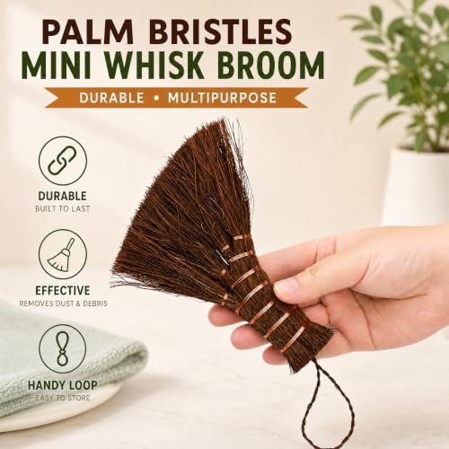 Fasmov 3 Pack Bonsai Broom Brush, Natural Straw Broom - Image 4