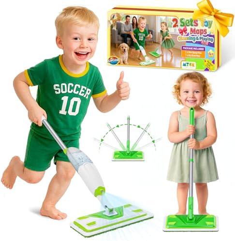 2 Set Toy Mop for Kids by ILAVCLEAN