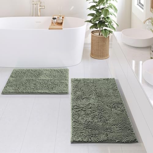 Hearth & Harbor Bathroom Rugs, Chenille Bath Mat - Image 2