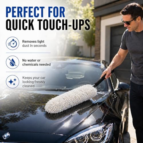HI-TECH Industries Microfiber Jumbo Duster MFJD-1 – 27" Scratch-Free Car Duster - Image 5