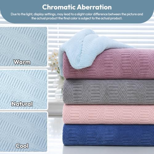 JML Microfiber Bath Towels, 2 Pack, 27x55 in, Light Blue - Image 6