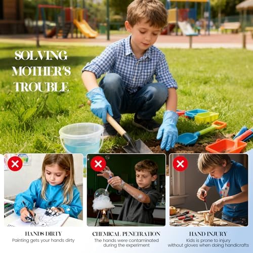 Kids Disposable Gloves, 5-Mil Safe Blue Nitrile - Image 4