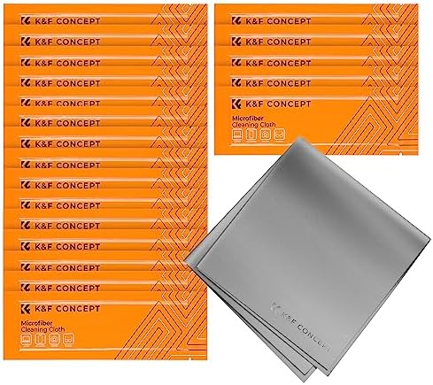 K&F CONCEPT Microfiber Cleaning Cloths Grey X20, High-Efficiency Cleaning by KFCONCEPT