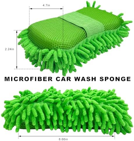2 PCS Microfiber Car Wash Sponge, Scratch-Free Vehicle Washing Mitt - Image 2