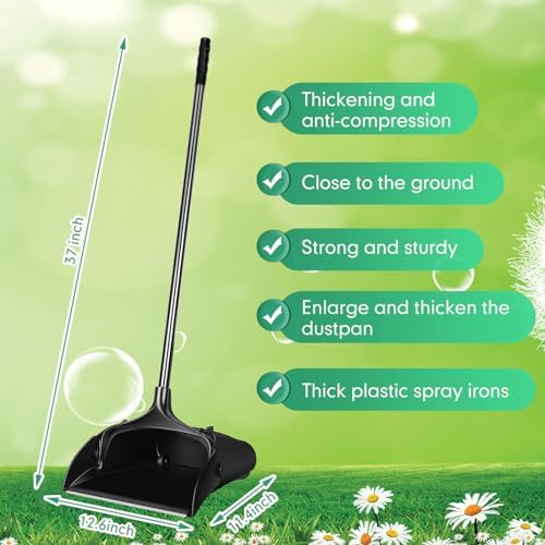 Maxcheck 12 Pcs 37'' Upright Lobby Dust Pan Plastic Bulk - Image 2