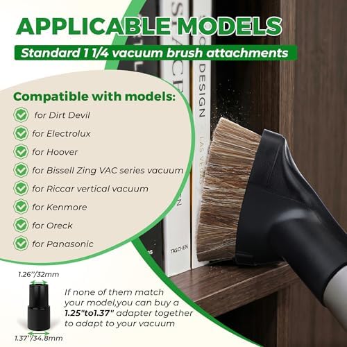 Premium Horse Hair Vacuum Brush Attachment - Image 3