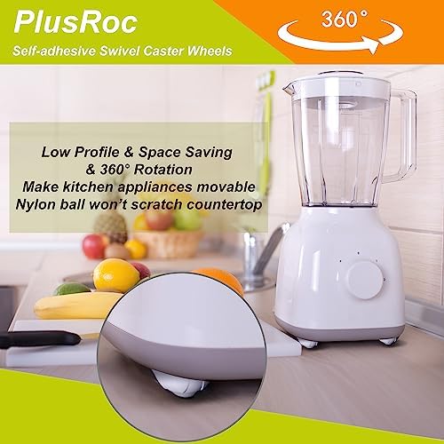 PlusRoc 12 Pack Self Adhesive Caster Wheels - Image 4