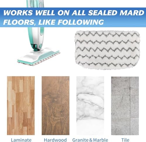 16 Pack Steam Mop Replacement Pads, Microfiber Floor Cleaning Pads Compatible - Image 4