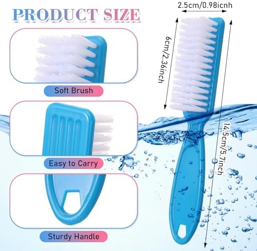 Patelai 100 Pieces Handle Grip Nail Brush Bulk - Image 2
