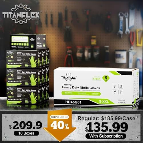 TitanFlex Heavy Duty Industrial Nitrile Gloves - Image 2