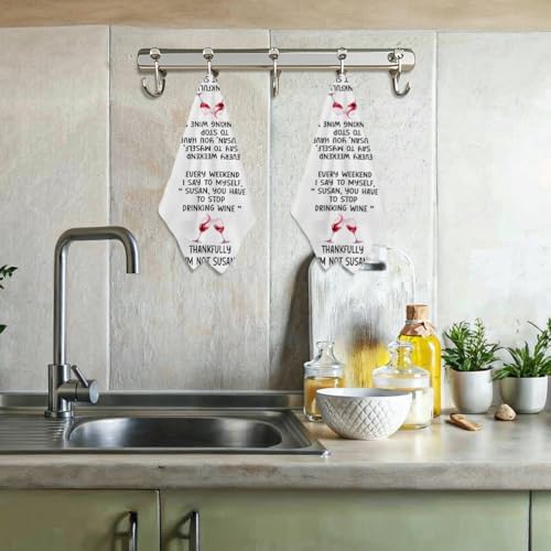 Lovdazzles 2 Pcs Funny Wine Kitchen Towels Decorative Tea Towel - Image 6