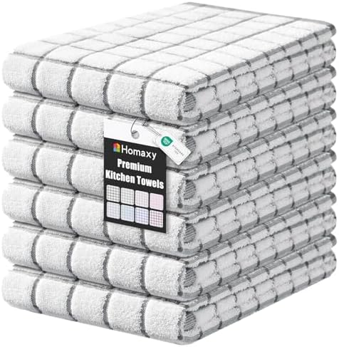 Homaxy Premium Kitchen Towels, Check Design by Homaxy