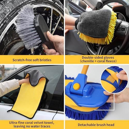 15°Curved Car Wash Mop, Car Wash Brush - Image 4