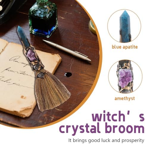 RENEMEGO Crystal Witch Altar Broom - Image 6