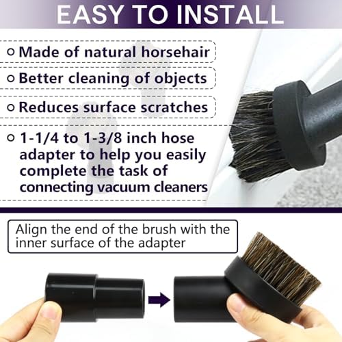5PCS Horse Hair Brush Vacuum Attachment Set - Image 7