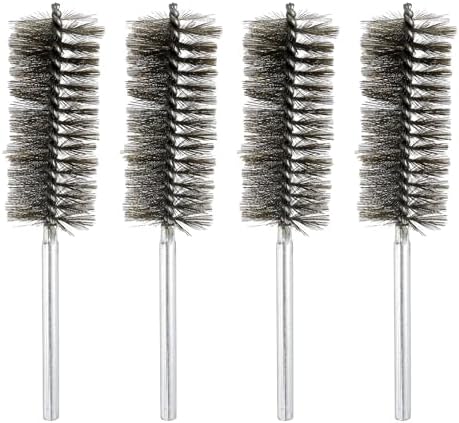HARFINGTON 4pcs Wire Bore Brush Set 8 Inch Length 1.6 Inch Shank Stainless by HARFINGTON