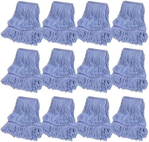 12 Pack Commercial Mop Head Replacement, Heavy Duty Mop Head Commercial by HiBaby