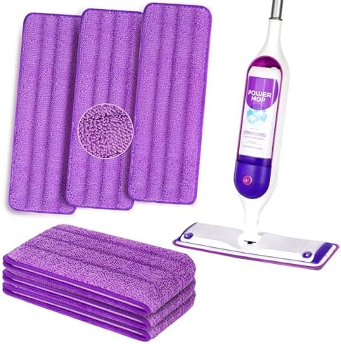 6 Pack Reusable Microfiber Mop Pads by INFICRIME