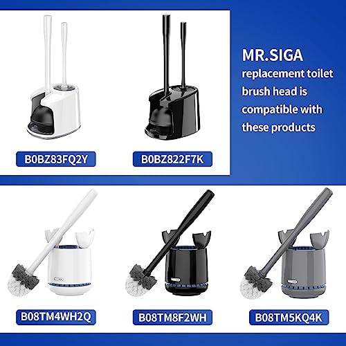 MR.SIGA Premium Toilet Bowl Brush Replacement Head, 2 Pack - Image 3
