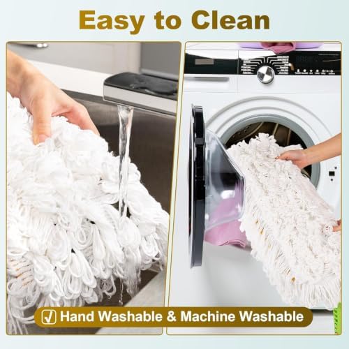 36'' Universal Microfiber and Cotton Mop Pads – Loop End - Image 4