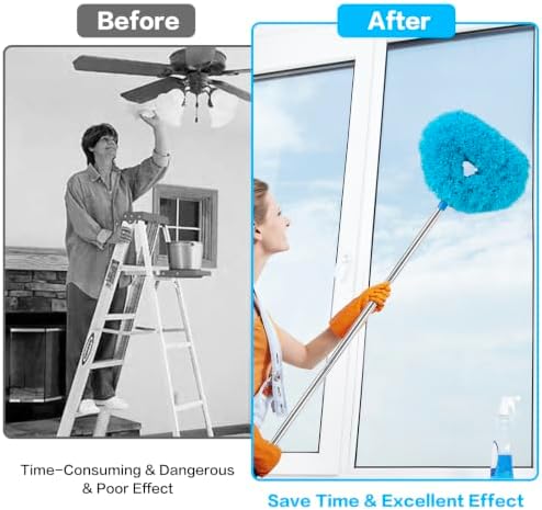 Ceiling Fan Cleaner Duster Reusable Microfiber Ceiling Fan Blade Cleaner - Image 4