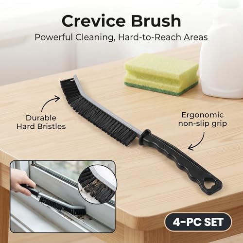 4 Pcs Multi-Purpose Hard Bristle Crevice Cleaning Brush Small Deep Gap Cleaning - Image 4