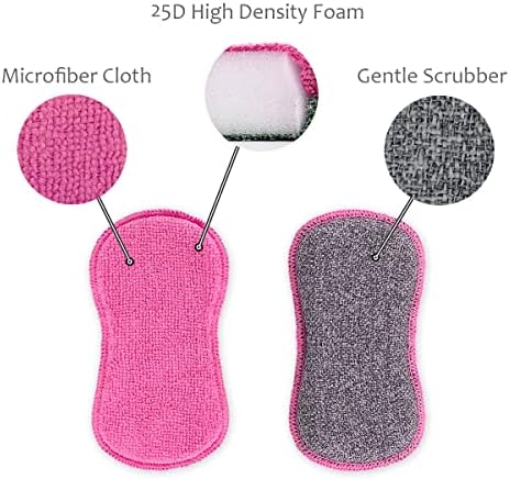 UPSTAR Dish Sponges Kitchen, Microfiber Cleaning Scrubber - Image 3