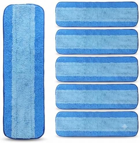 AmaVins 6 Pack Microfiber Cleaning Pads, Reusable Microfiber Mop Pads by AmaVins