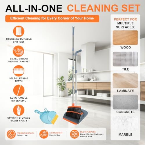 Broom and Dustpan Combo Set - Image 2