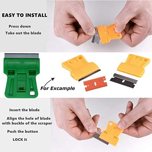Mini Plastic Razor Blade Scraper Green Window Paint Scraper - Image 5