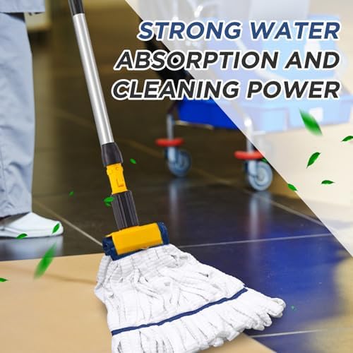 Hushee 6 Pcs Large Microfiber Tube Mop Heads 18 Oz Looped End - Image 6