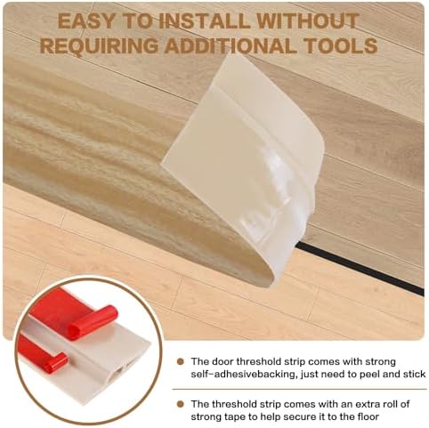 Floor Transition Strip Vinyl Door Threshold Ramp Self Adhesive Carpet Edging - Image 3