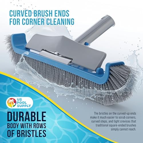 U.S. Pool Supply 17.5" Pool Brush Head Curved Ends Wavy Bristle Inground - Image 4