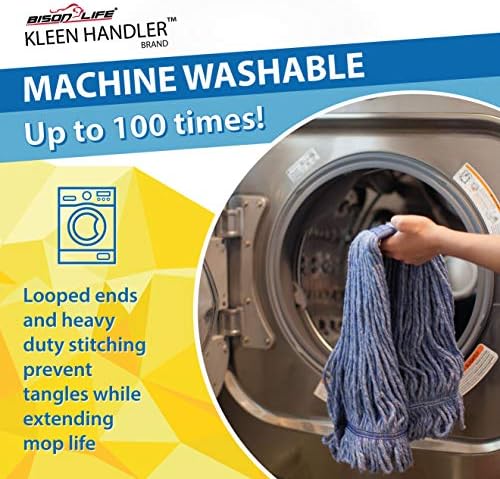 KLEEN HANDLER Heavy Duty Commercial Loop End Mop Head Replacement, 24 Pack - Image 3