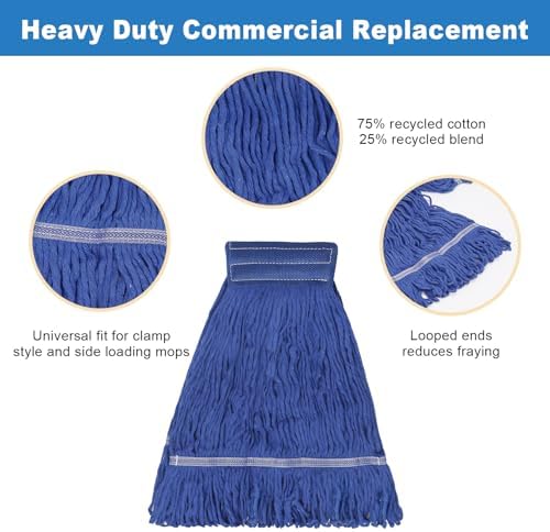 3 Pack 3 Pack Heavy Mop Replace Head，Commerical Replacement Mop Heads Suitable - Image 2