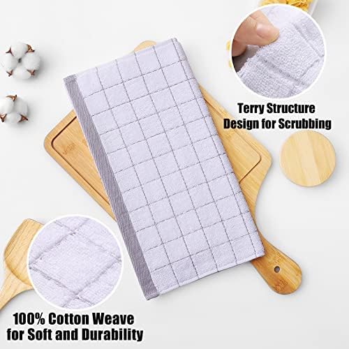 Homaxy 100% Cotton Terry Kitchen Dish Cloths, 6 Pack - Image 2