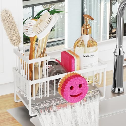 Sponge Holder for Kitchen Sink, Smiley Face Sink Caddy by Taugast