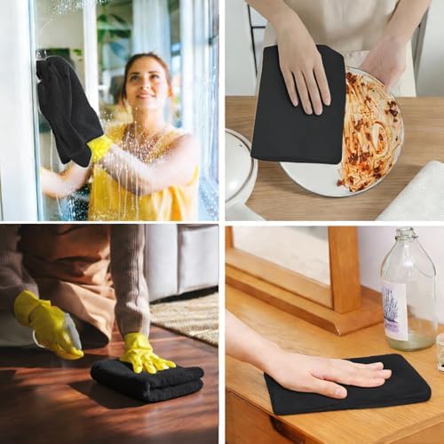 4 Pcs Extra Large Microfiber Cleaning Cloth 30 x 20 Inch Reusable Thick - Image 3