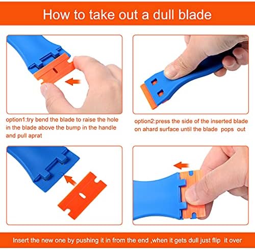 Honoson 4 Pcs Plastic Razor Blade Scraper - Image 4