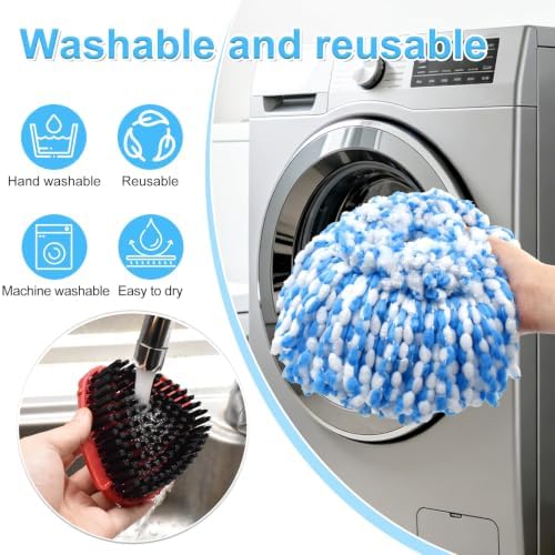 Mop Head Replacement for O Cedar, Spin Mop Replacement Heads and Scrub Brush - Image 5