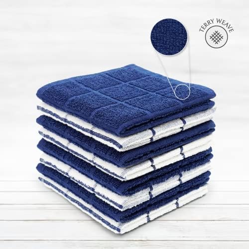 100% Cotton Terry Dish Cloth & Dish Towel, 8 Pack, Super Soft and Absorbent - Image 3
