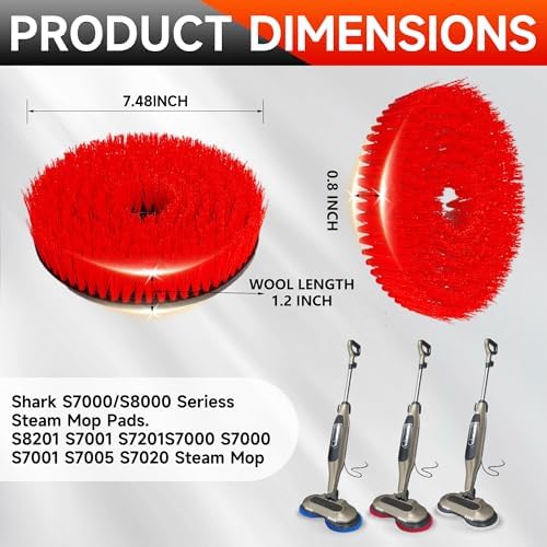 2Pack S7001 Upgraded Mop Pad Replacement Brush Heads - Image 2