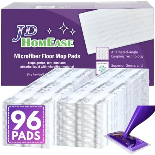 96 Pack Premium Microfiber Replacement Pads by JDHomease