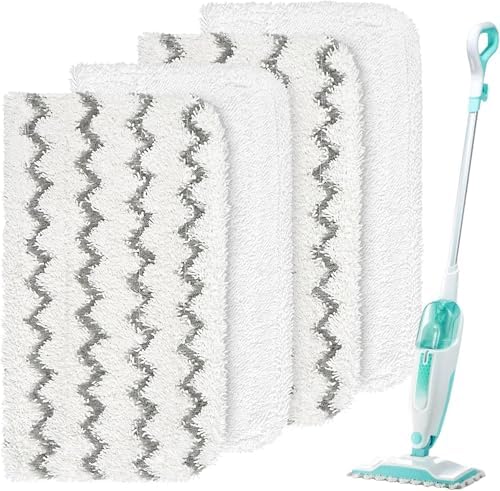 HOMEXCEL Steam Mop Replacement Pads 4 Pack, Reusable Microfiber Pads by HOMEXCEL