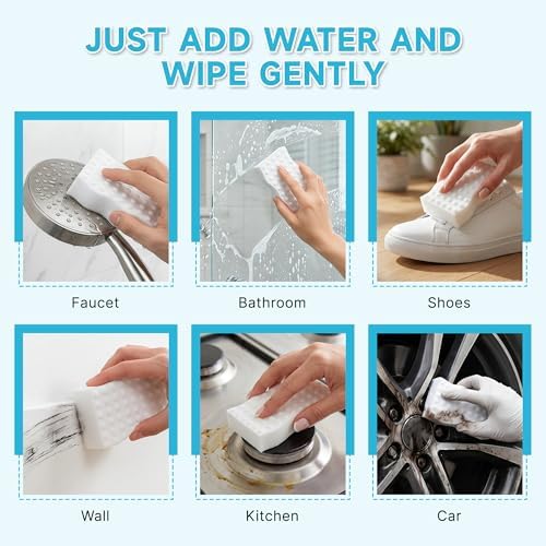 Silkyhose 30 Pack Melamine Sponge, 2X Density Magic Cleaning Eraser - Image 4