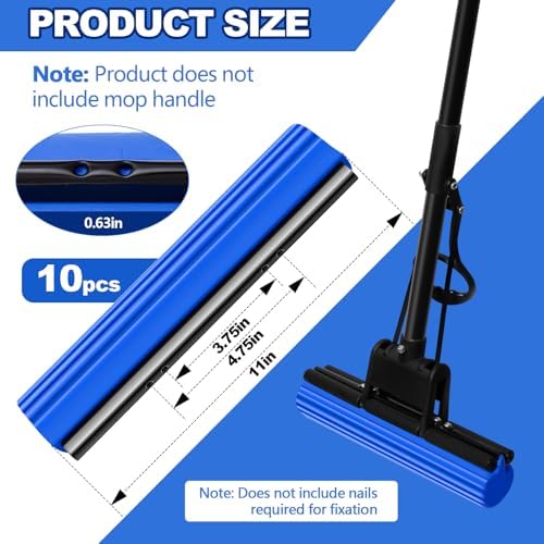 Willinglong 10 Pcs Roller Mop Refill Bulk Absorbent PVA Sponge Mop Head - Image 2