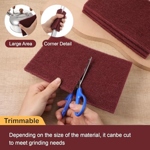 7447 General Purpose Scrub Pad, Maroon Brite Pads - Image 4